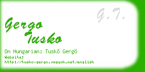 gergo tusko business card